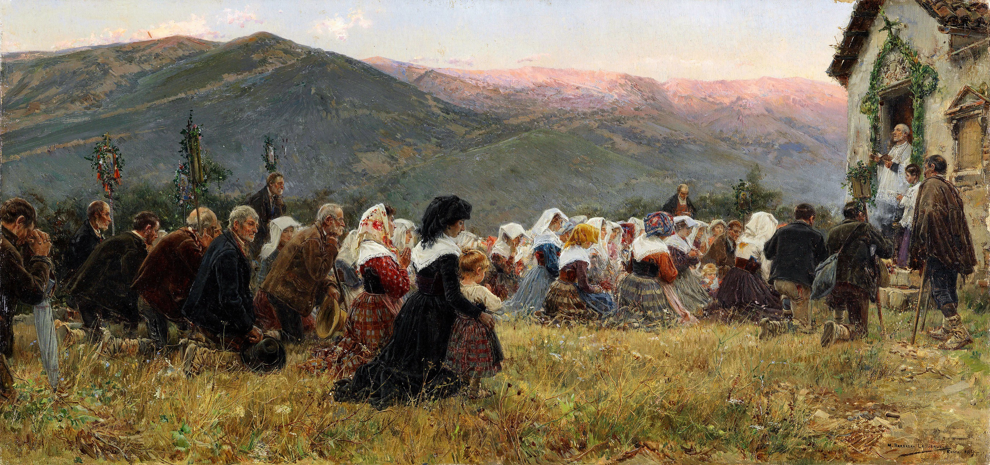 Mariano Barbasán - La processione della montagna, 1890